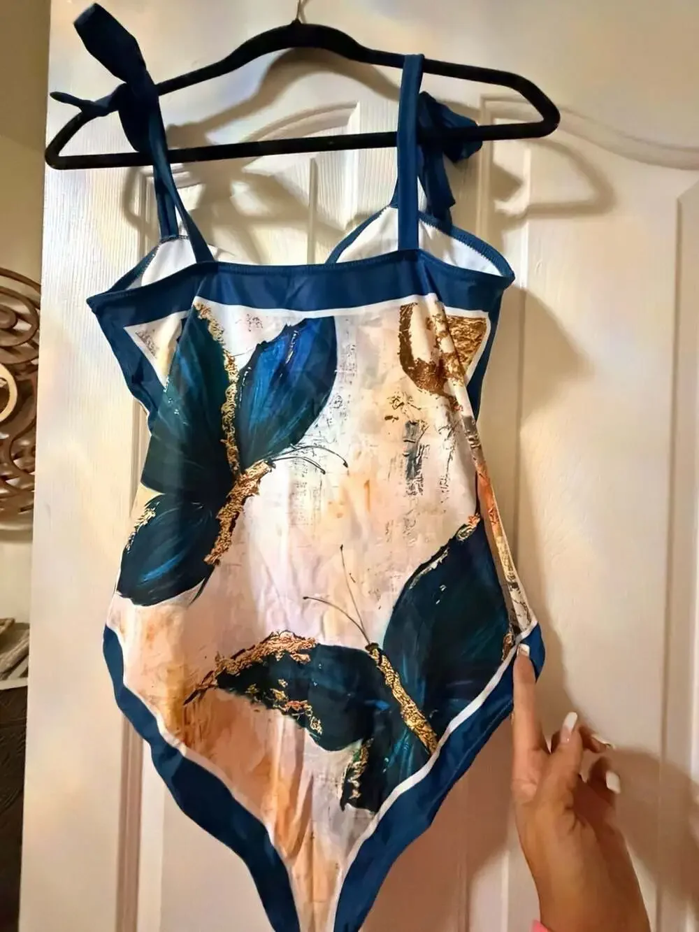 New. Sexy L Butterfly Swimsuit Women's Tummy Control Swimsuit Padded Swimwear Pu